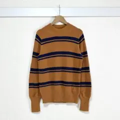 GAP ボーダー コットンニット XS キャメル ゆったり オーバーサイズのサムネイル