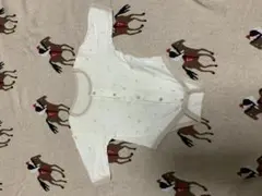 ホワイトロンパース 70cm 綿100%