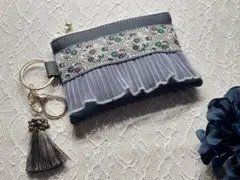 k*！様 インド刺繍リボン ちいさなポーチ