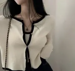 sona SGD18670 クロップキャミソール＋カーディガン