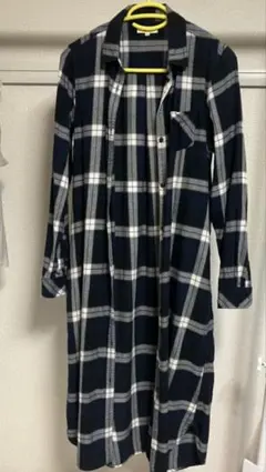 earth music &ecology チェック柄シャツワンピース　Mサイズ