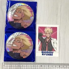 士道龍聖 ブルーロック展/パシャコレ1枚、ベースヤード缶バッジ 大2個_
