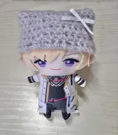 [ラベンダーグレー] にじパペット ネコ耳帽子