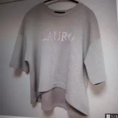 LAURO ロゴ刺繍 半袖カットソー