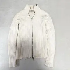 ラルフローレン　ポロジーンズ　ジップアップ ニット 星条旗ロゴ　国旗　M