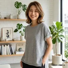 アーバンリサーチ　Tシャツ　半袖　F　スリット　グレー　夏　海