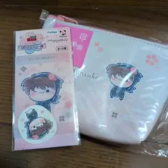 忍たま乱太郎 フリューくじ ポーチ賞 土井半助 クリアカード＆ステッカー