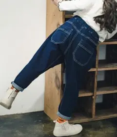 ブランシェス　テーパードデザイン デニムパンツ