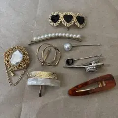 ヘアピン　バレッタ　ブローチ　まとめ売り