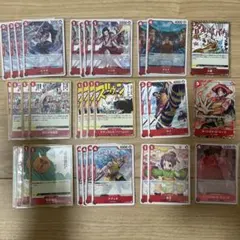 ワンピースカード 赤デッキ デッキパーツ まとめ売り セット
