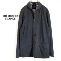 TK MIXPICE XL スウェットジャケット 裏地チェック グレー メンズのサムネイル
