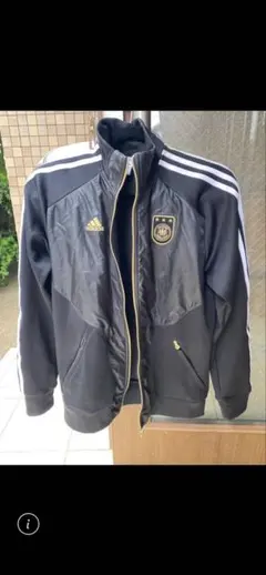 adidas ブラック ジャージ スポーツジャケット