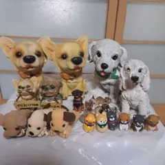 犬の置物 マスコット まとめ売り