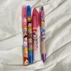 ディズニープリンセス ツムツム マーカー4本セット スタンプ シャーペン