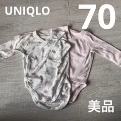 【美品】ロンパース2点セット UNIQLO ユニクロ 70 サイズ 店頭未販売品