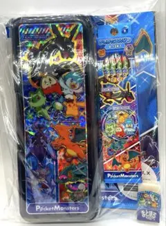 ポケモン文房具セット　筆箱　鉛筆　消しゴム　自由帳　下敷き5点【新品・未使用品】