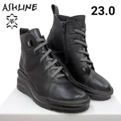 23.0 アシュラインFG219WN 本革ブーティブラック 箱無しお届け