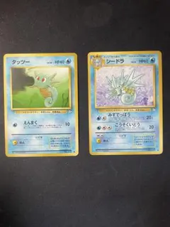 【比較的美品】ポケモンカード 旧裏 進化セット タッツー&シードラ