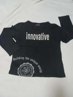 COMME CA ISM 長袖カットソー 120A ブラック 綿100%