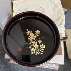 新品✨高級誠美漆器　漆塗　溜塗　長手盆　お盆御盆　コーヒートレー　角盆　本金蒔絵 Amazon.co.jp: マルセイアート 中西工芸 高級誠美漆器 角盆 本金
