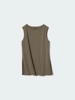 UNIQLO クレープジャージーノースリーブT・ストレートパンツ セットアップ