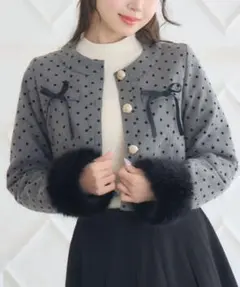 ems excite ファー付中綿リボンJK