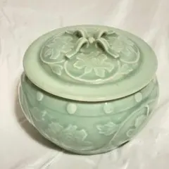 Y5-0824 ◇茶道具 高麗青磁 韓国 人間文化財 (人間国宝) 池順鐸 水指