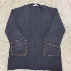 ZARA KNIT カーディガン　ジャケット　コート レディース　M グレーザラ