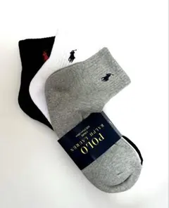 新品◆Polo Ralph Lauren メンズソックス 3足セット27-29㎝