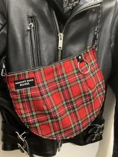 GlyPhS punkrock タータンチェックminiバムフラップサコッシュ