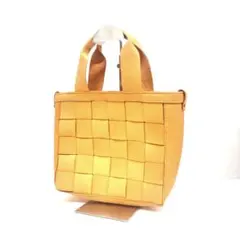 編み込みレザーハンドバッグ ベージュ⭐︎