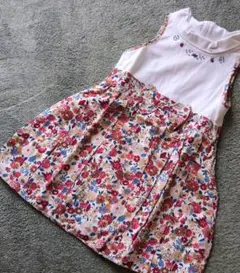 95cm periwinkle キッズ ノースリーブワンピース 花柄 刺繍のサムネイル