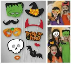 ハロウィンフォトプロップス　ハロウィンパーティー用フォトブースキット