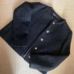 ZARA♡ノーカラージャケット ブラック M