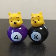 【希少】 くまのプーさん ビリヤード フィギュア 2点　起き上がりこぼし風