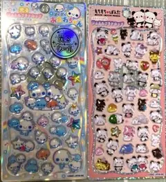 ② あわわちゃん　もちもちぱんだ　ジュエルプチドロップシール　2枚セット