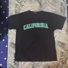 CALIFORNIA プリント ブラック Tシャツ