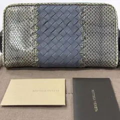 新品同様‼️ 希少 ボッテガヴェネタ 財布 長財布 パイソン ラウンド