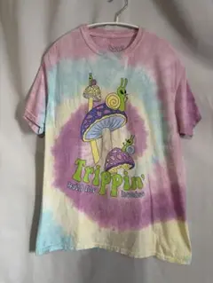 エイリアンカタツムリとキノコ　トリップイン・タイダイTシャツ　Mサイズ