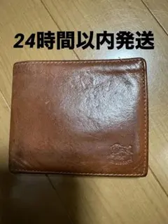 は*と様 IL BISONTE 二つ折り財布 ブラウン レザー