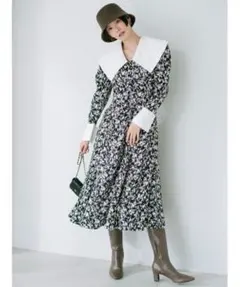 ★新品　スナイデル　ビッグカラーコルセットワンピース