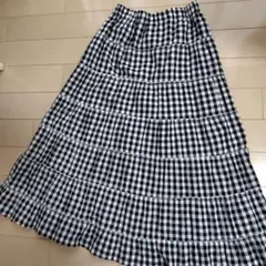 チェック ティアード スカート フレア スタジオクリップ sm2
