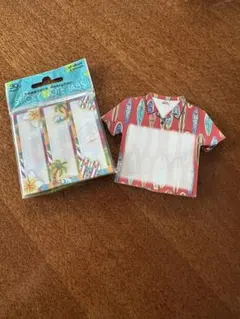Island Heritage 付箋セット アロハシャツ型 サーフボード柄のサムネイル