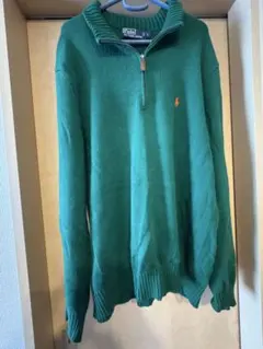 ラルフローレン ハーフジップ ニット グリーン
