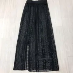 Kastane カスタネ ハシゴレースシアーIラインスカート シアースカート