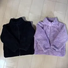 ファーリーフリースジャケット ブラック