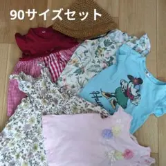 半袖　90　ワンピース　女の子　セット　まとめ売り　ミニー　花柄