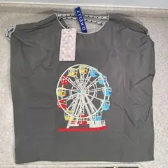 D.KELLY 刺繍トートバッグ 観覧車柄 M カーキ　タグ付き新品未使用