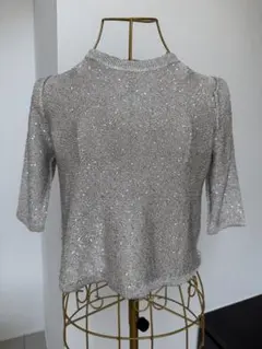 【新品未使用】⭐︎エストネーション　シルバーグレー スパンコール付きのサムネイル