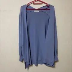 レディース 長袖 カーディガン ブルー